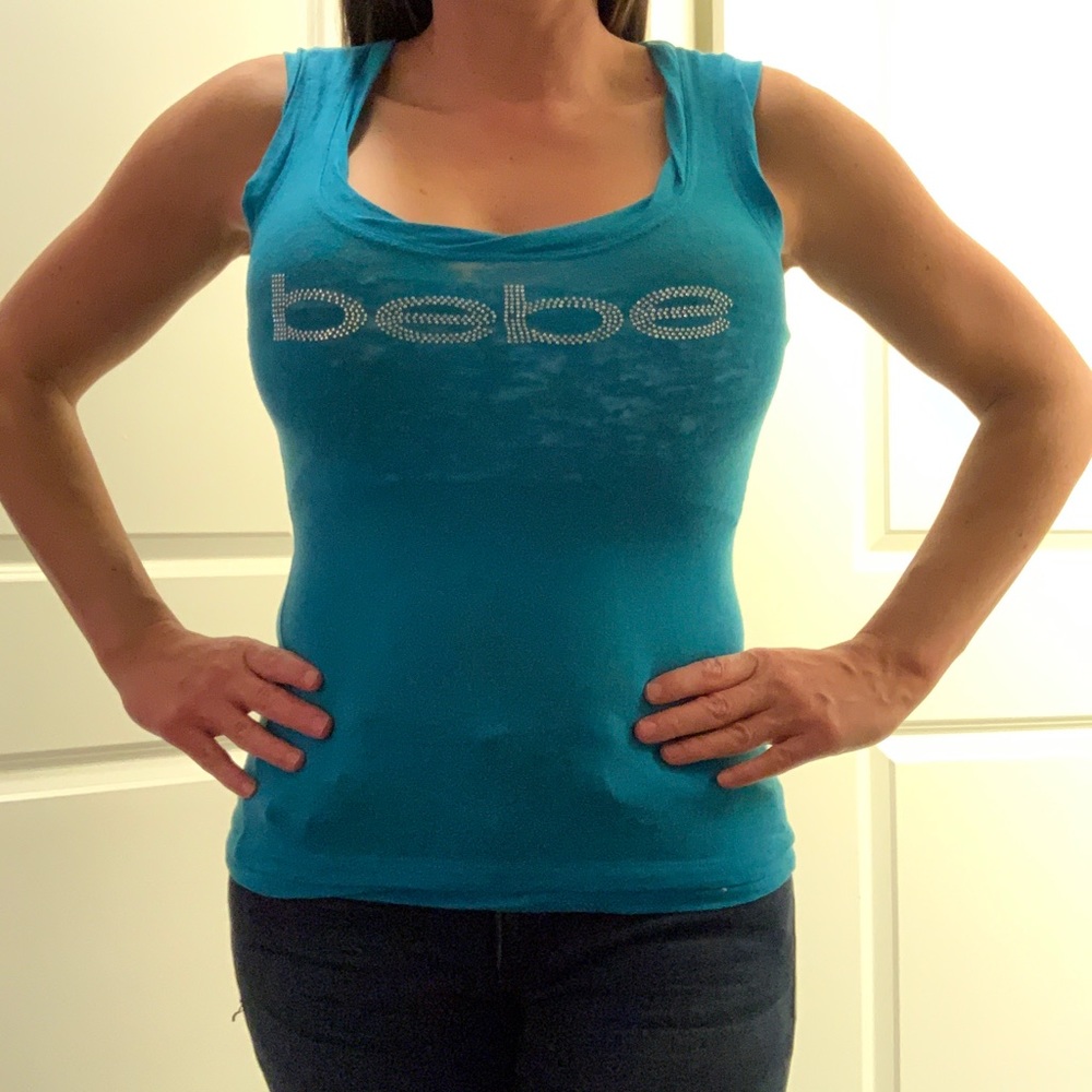 Bebe blue tank top like new